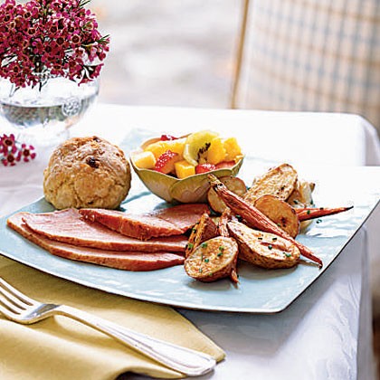 Brown sugar and spice-crusted ham