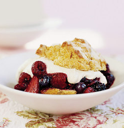 Brown-sugar berry shortcakes