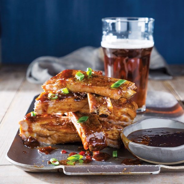 Brown sugar-bourbon BBQ spareribs