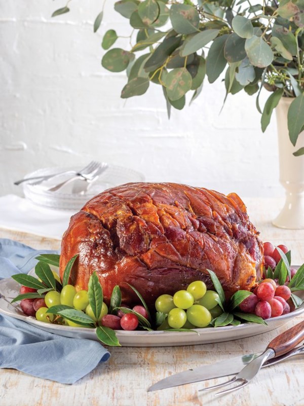 Brown sugar-glazed ham