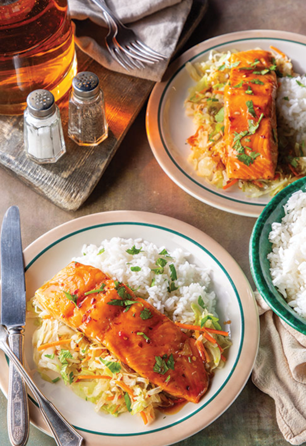 Brown sugar-glazed salmon
