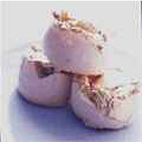 Brown sugar gold leaf meringues