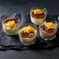 Brown sugar panna cotta with dates