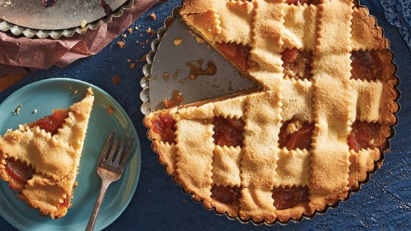 Brown sugar-peach crostata with frangipane