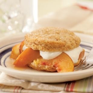 Brown sugar peach shortcakes