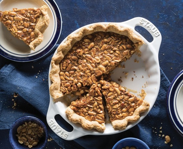 Brown sugar-peanut pie [ginger pie dough]