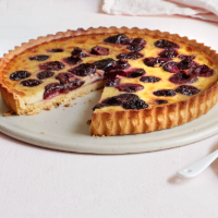 Brown sugar roasted cherry tart