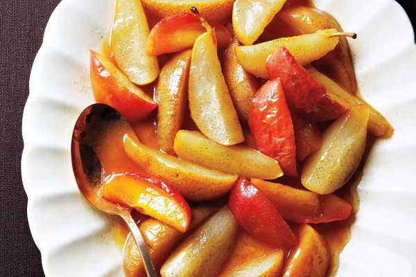 Brown sugar-roasted fall fruit
