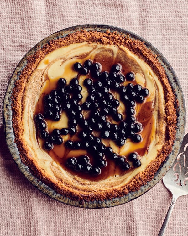 Brown sugar swirled boba pie