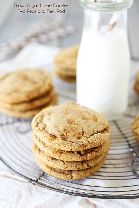 Brown sugar toffee cookies