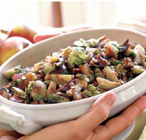 Browned Brussels sprouts with hazelnuts and lemon