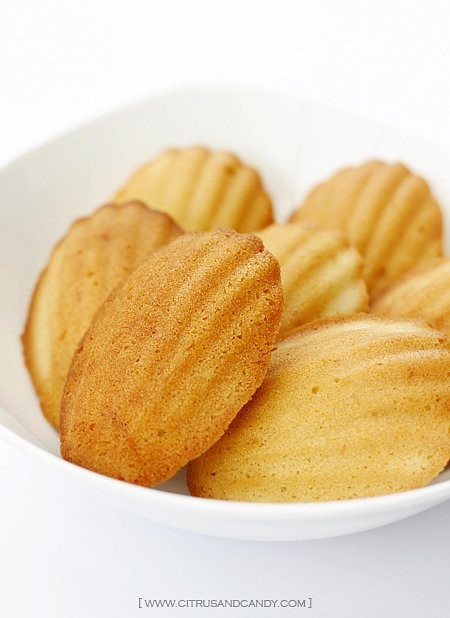 Browned butter and coconut madeleines