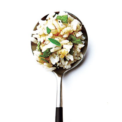 Browned butter and sage rice