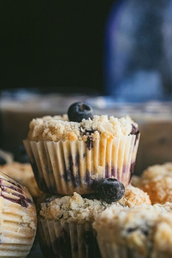 Browned butter blueberry muffins