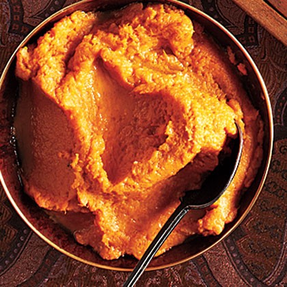 Browned butter bourbon mashed sweet potatoes