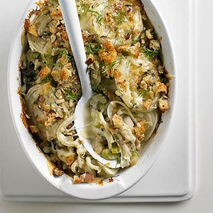 Browned butter fennel gratin