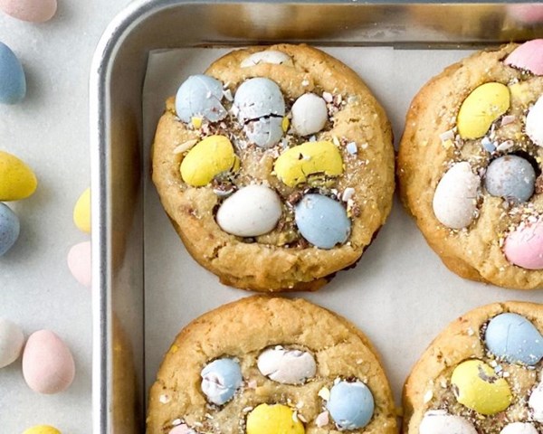 Browned butter, mini egg, and chocolate chunk cookies