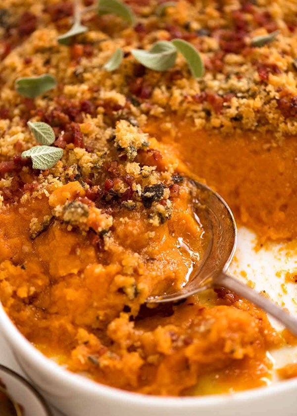 Browned butter savoury sweet potato casserole