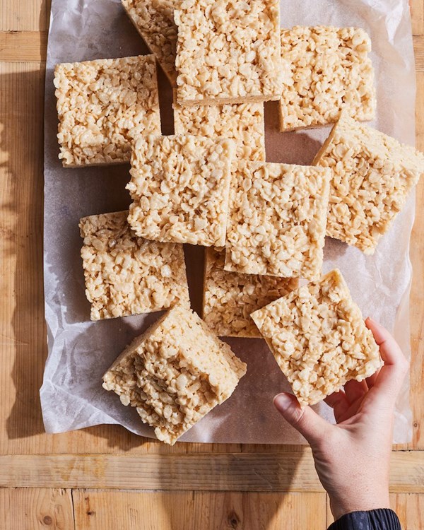 Browned butter thick and chewy crispy rice treats