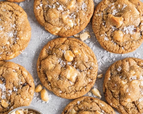 Browned butter, white chocolate, and macadamia cookies
