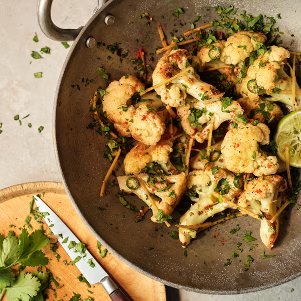 Browned, spiced cauliflower (Bhuni gobi)