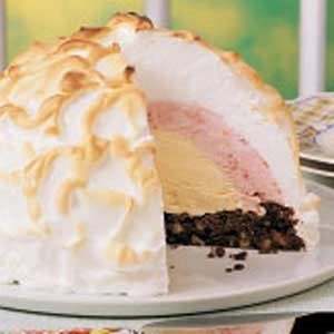 Brownie baked Alaska