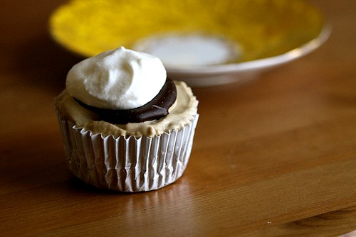 Brownie bottom ice cream cupcakes