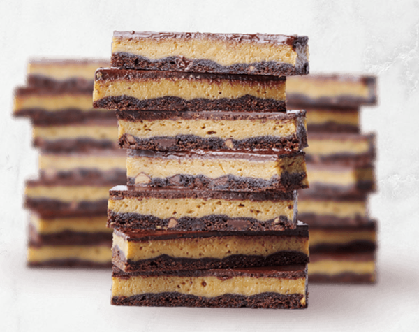Brownie caramel slice