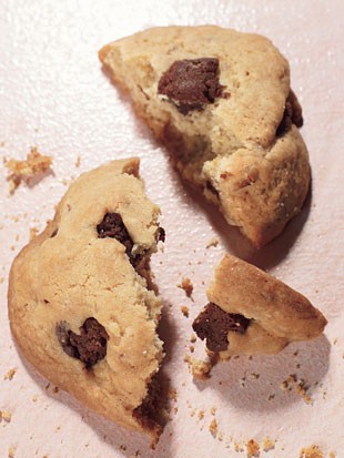Brownie-chunk cookies