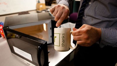 Brownie in an office mug