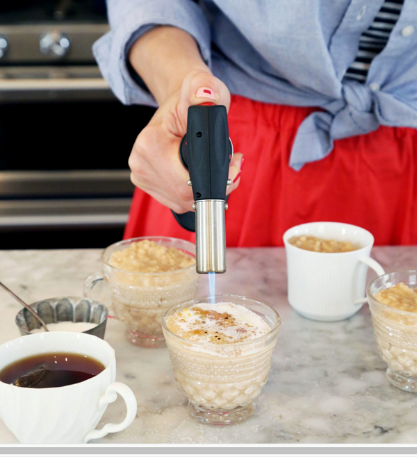 Brûléed Earl Grey rice pudding