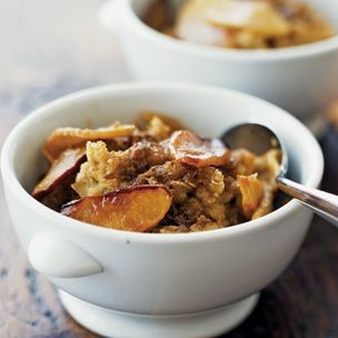 Brûléed oatmeal with baked apples
