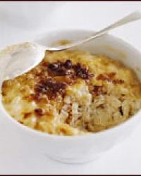 Brûléed rice pudding