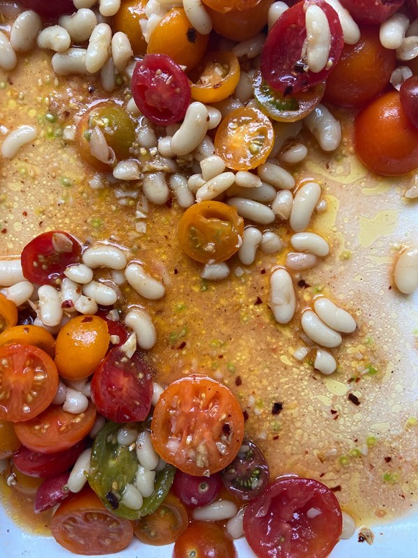 Bruschetta beans (with brown butter)