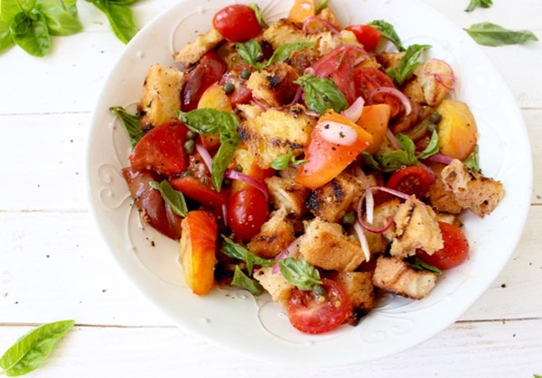 Bruschetta panzanella salad 