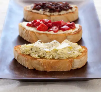 Bruschetta with artichoke hearts and Parmesan