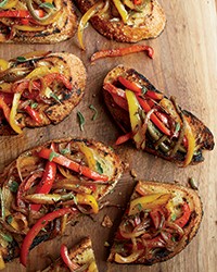 Bruschetta with peperonata
