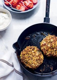 Brussel, quinoa and sweet potato cakes