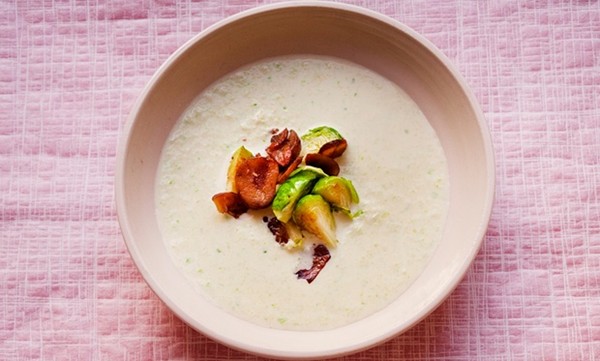 Brussels sprout and Stilton soup