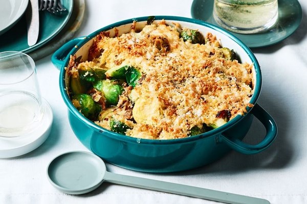 Brussels sprout, bacon and sage with aged cheddar