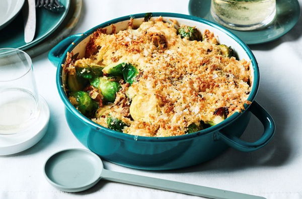 Brussels sprout, bacon and sage with aged cheddar