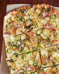 Brussels sprout, pancetta and Parmesan flatbreads