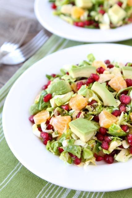Brussels sprout pomegranate citrus salad