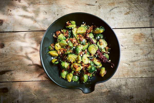 Brussels sprout poriyal
