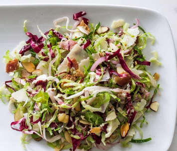 Brussels sprout salad with bacon vinaigrette