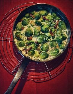 Brussels sprouts à la carbonara