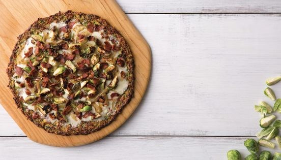 Brussels sprouts and bacon [pizza]