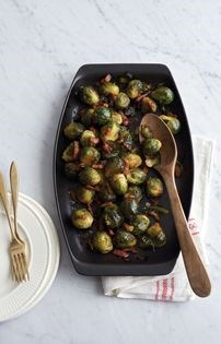 Brussels sprouts braised with pancetta