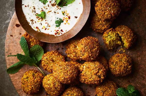 Brussels sprouts falafels
