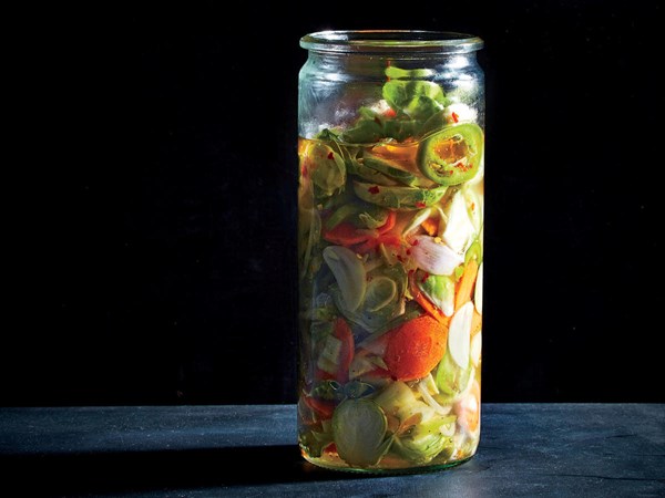 Brussels sprouts giardiniera
